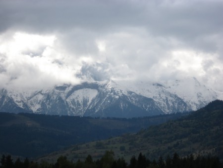 Pohľad z Matiašovských vrchov na Vysoké Tatry 